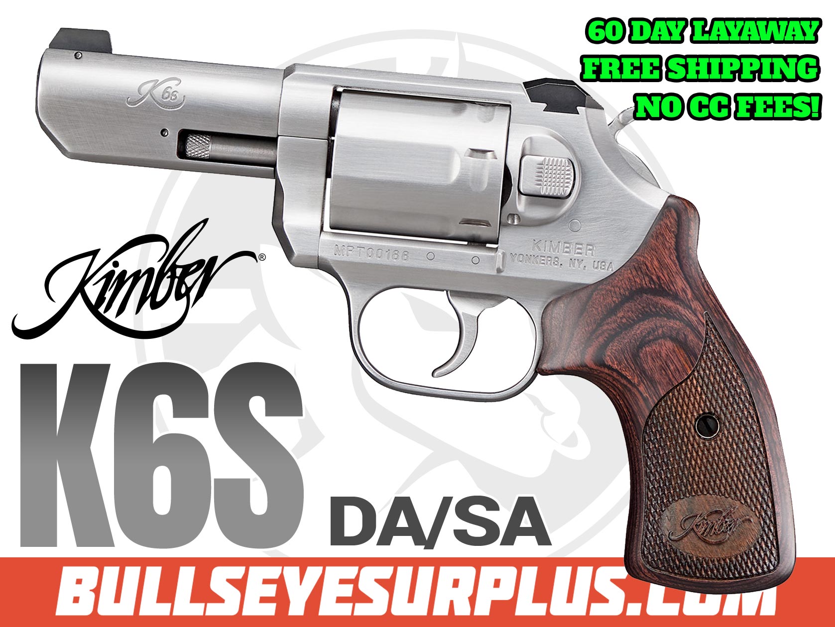 Kimber K6s Dasa 3 357 Magnum Stainless Revolver Free Shipping New